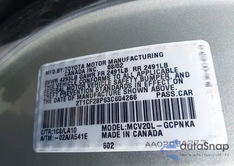 2003 Toyota Camry Solara Sle V6 from USA, damaged, VIN 2T1CF28P63C604266